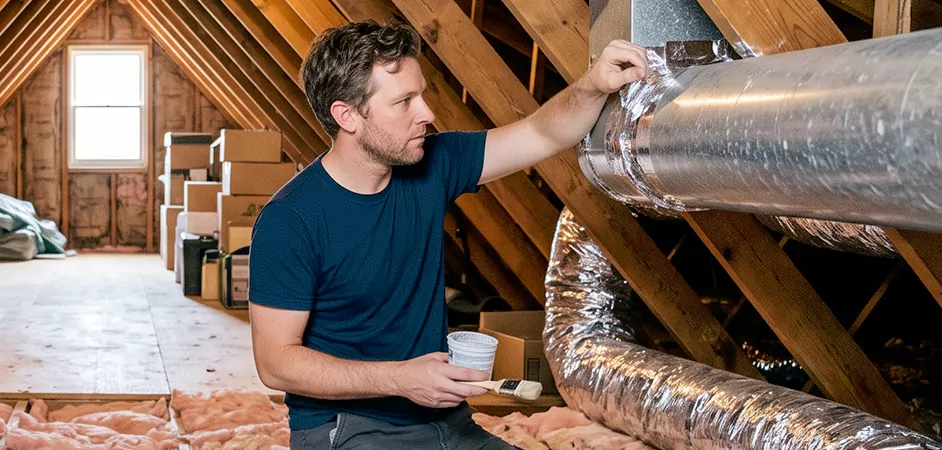 Duct Board Leak Repair in Howell