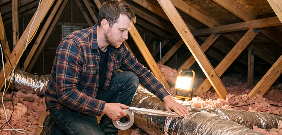 Attic Duct Sealing and Insulation in Howell
