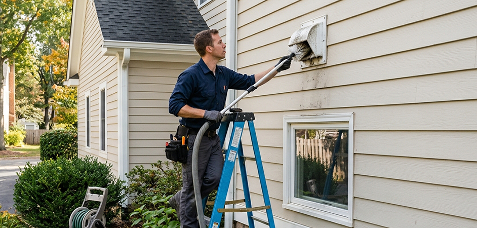 Exterior Vent Cap Cleaning in Howell